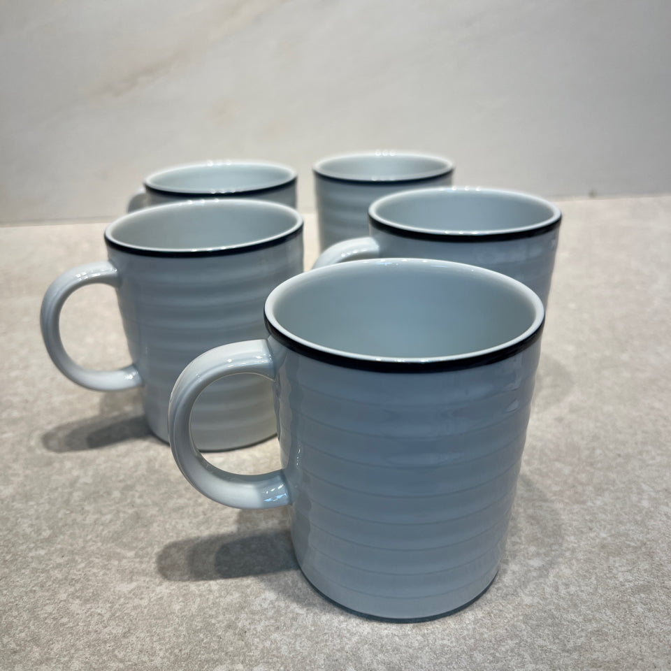 Set of 5 Crate and Barrel Mugs