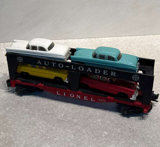 Lionel 6414 Flatcar with 4 Cars