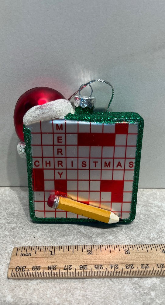 Crossword Puzzle Ornament