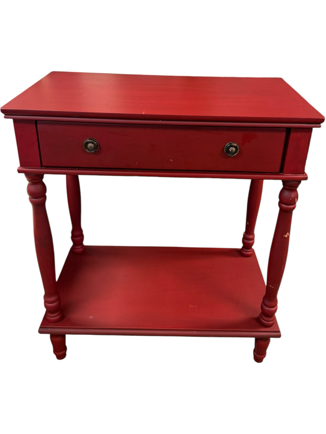 Red Table With Drawer