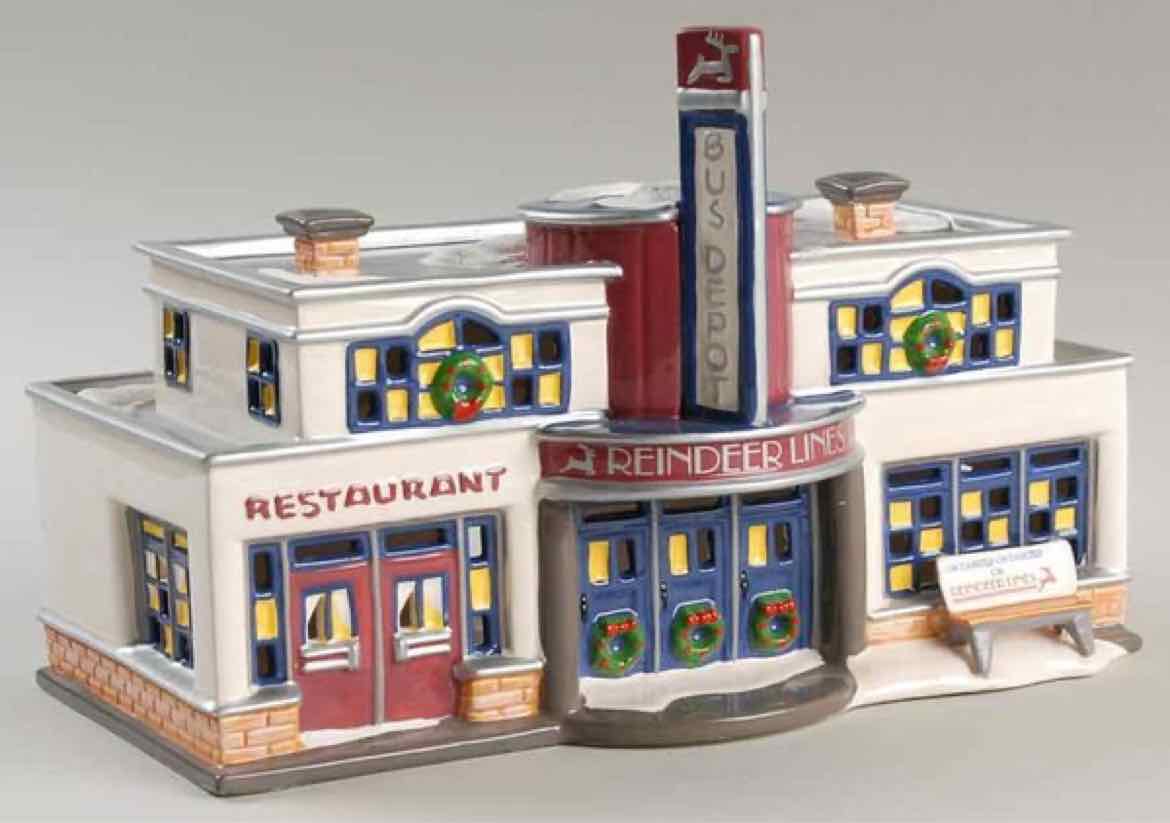 Dept. 56 Reindeer Bus Depot