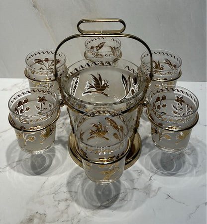 Set of 6 GLasses with Ice Bucket