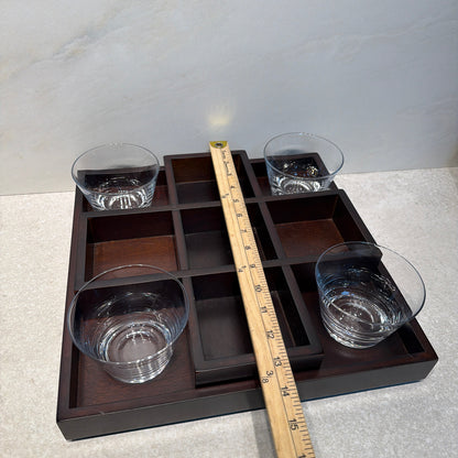 Tray with 4 Glasses