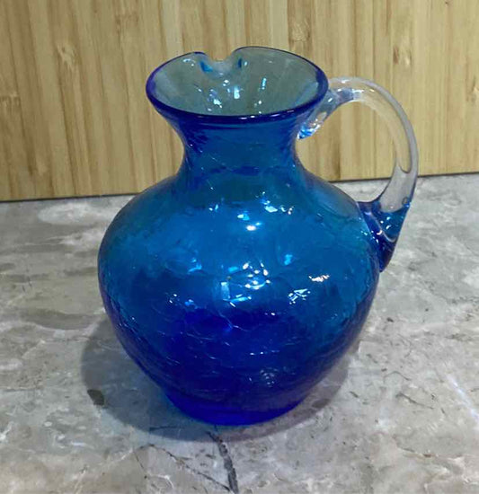 Crackle Glass Pitcher