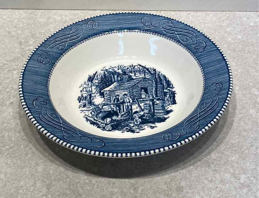 Currier and Ives Serving Bowl