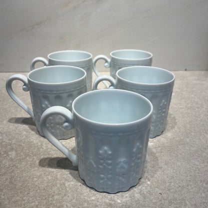Set of 5 Bernardaud Louvre Mugs