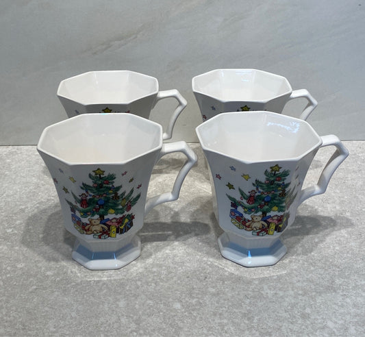 Set of 4 Nikko Mugs Crazing