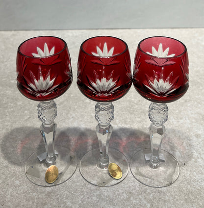 Set of 3 Cut to Clear Cordials