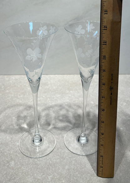 Set of 2 Waterford Champagne Glasses