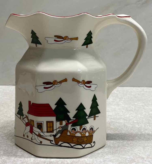 Mason's Christmas Village Pitcher