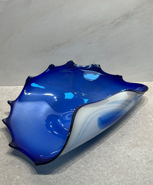 Blue Art Glass Center Piece