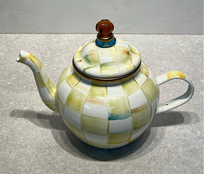 MacKenzie Childs Parchment Teapot