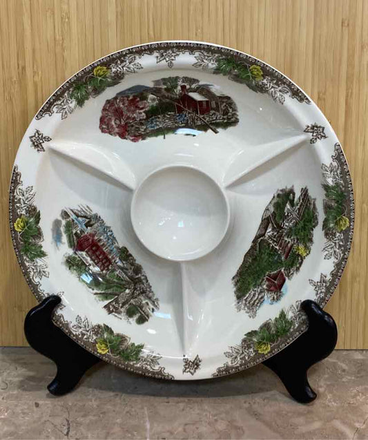 Friendly Village Divided serving Bowl