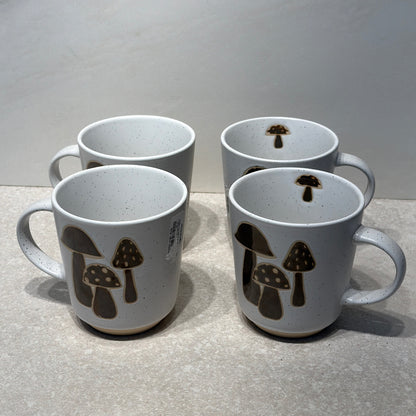 Set of 4 Mushroom Mugs