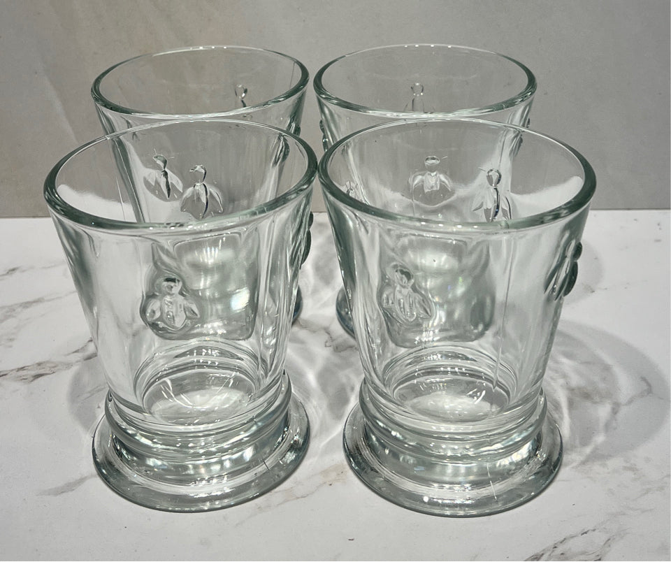 Set of 4 Paris Bee Glasses