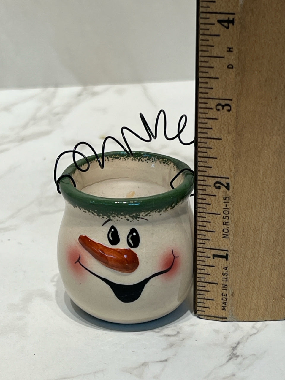 Snowman Candle
