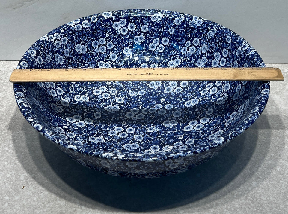 Large Calico Blue Bowl