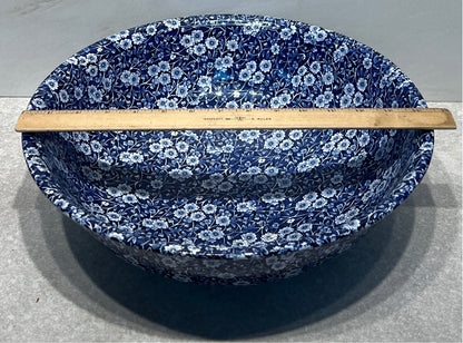 Large Calico Blue Bowl