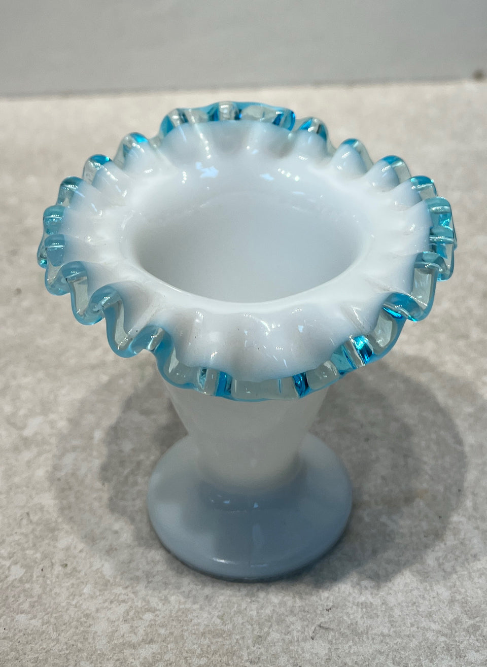 Fenton Aqua Crest Vase