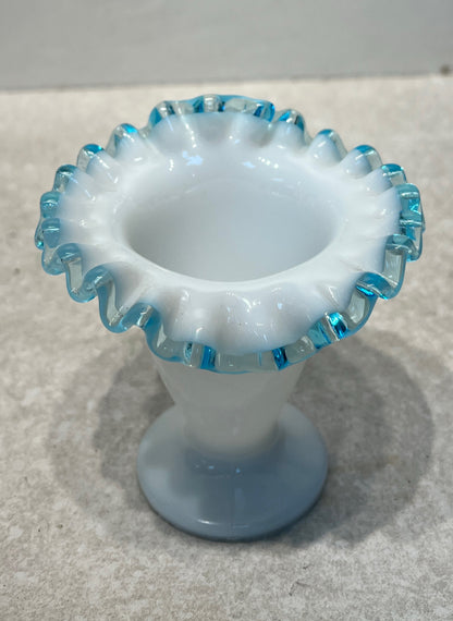 Fenton Aqua Crest Vase