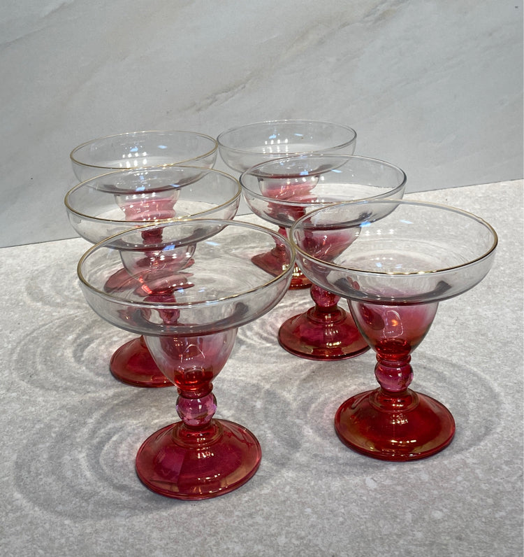 Set of 6 Margarita Glasses