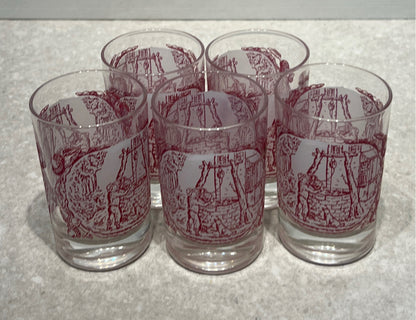 Set of 5 Memory Lane Juice Glasses