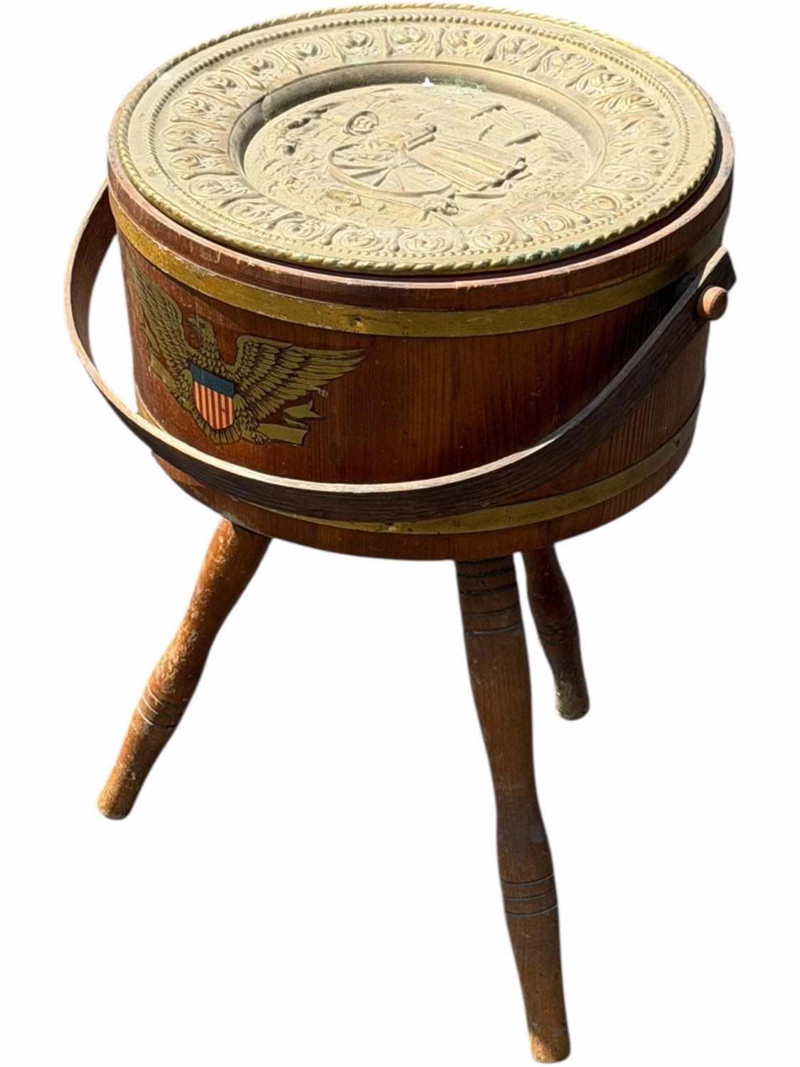 Wood Barrel Stand