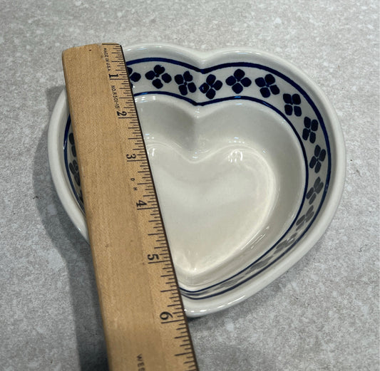 Polish Pottery Heart Bowl
