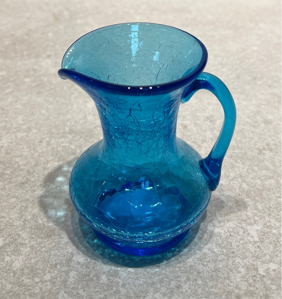 Crackle Glass Pitcher