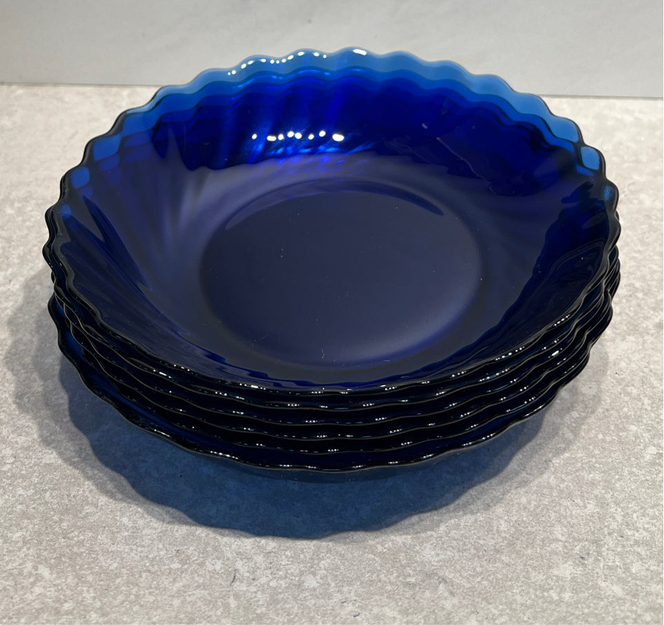 Set of 6 Coballt Blue Bowls