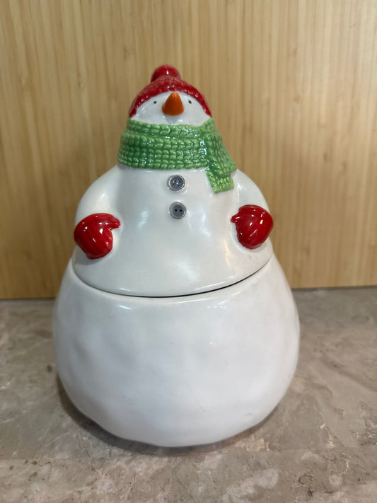 Snowman Covered Jar
