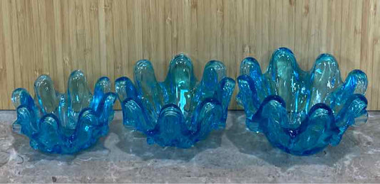 Set of 3 Blue Bowls