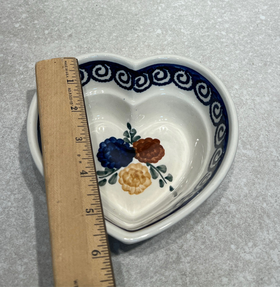 Polish Pottery Heart Bowl