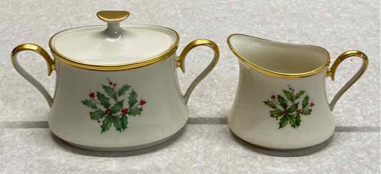 Lenox Holiday Sugar and Creamer