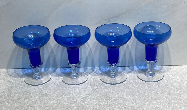 Set of 4 Cobalt Glasses