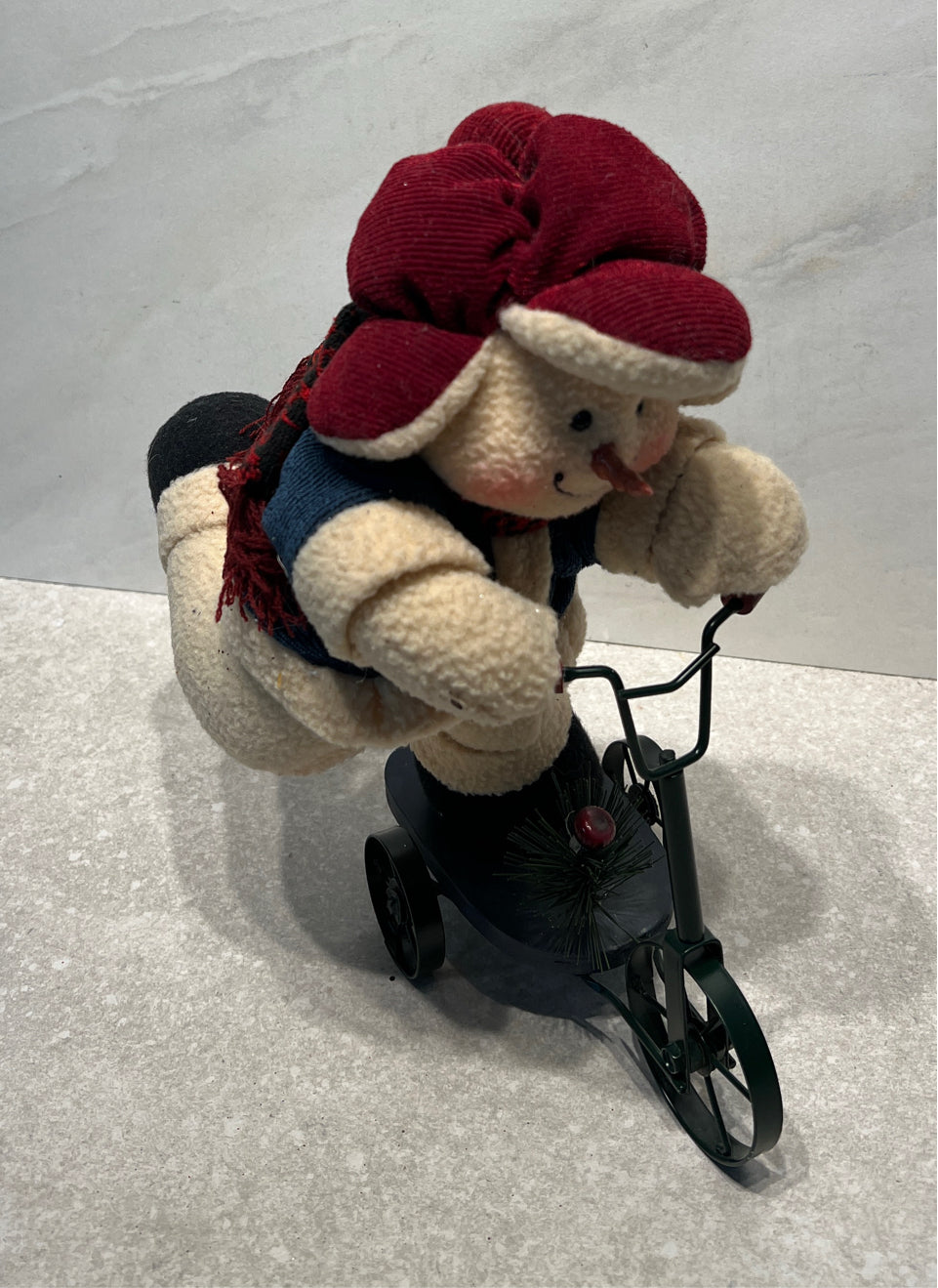 Snowman on Bicycle