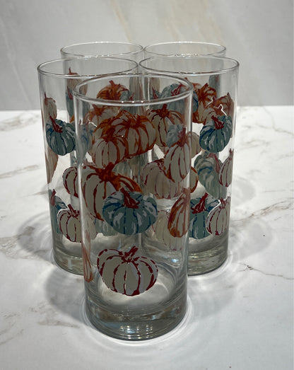 Set of 5 Pumpkin Glasses