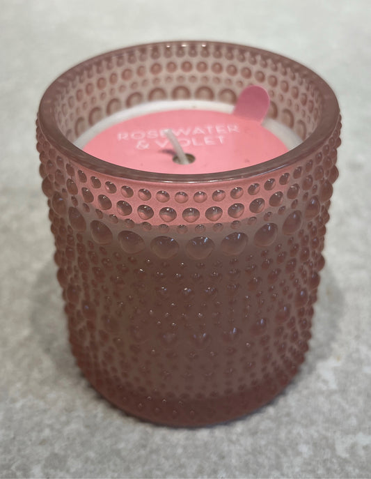 Rosewater and Violet Candle