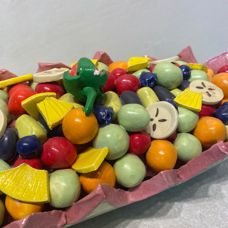 Decorative Fruit Platter - Signed Nichols