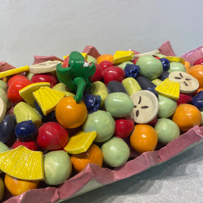 Decorative Fruit Platter - Signed Nichols