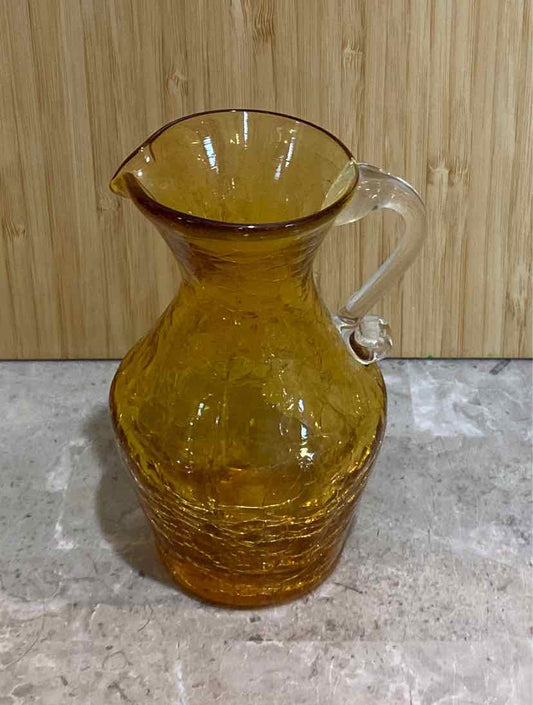 Crackle Glass Pitcher