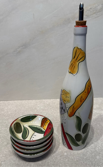 Pampered Chef Oil and Plates