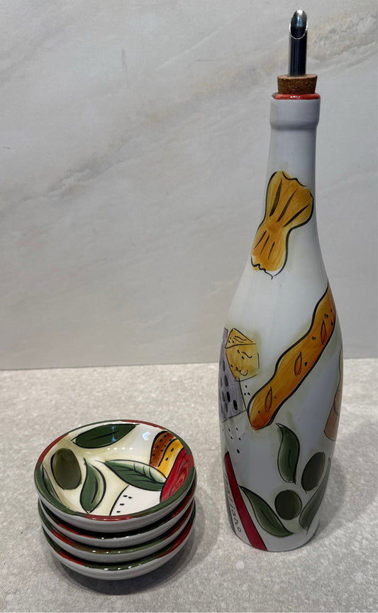 Pampered Chef Oil and Plates