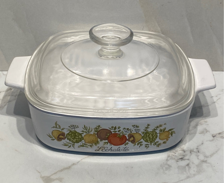 Covered Corning Ware Casserole