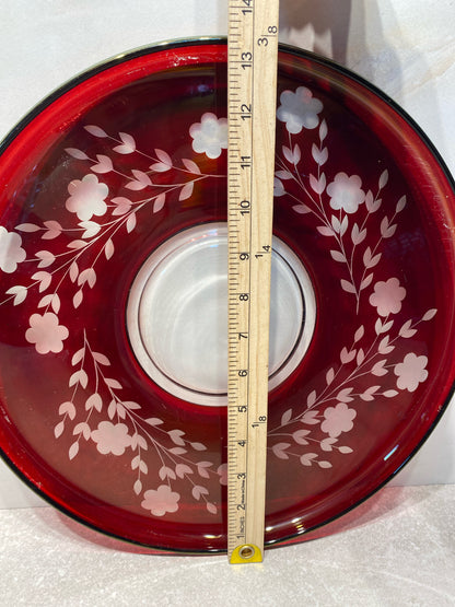 Red Glass Plate