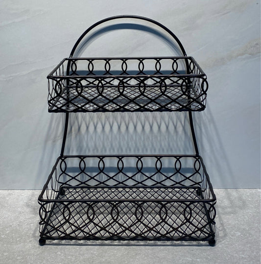 2-Tier Metal Basket
