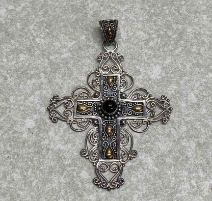Sterling and 18K Pendant