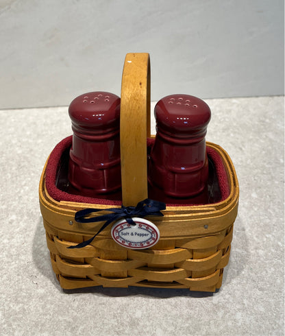 Longaberger Basket with Shakers