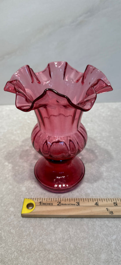 Fenton Cranberry Vase