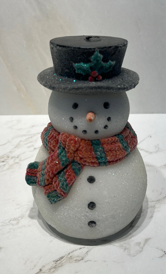 Snowman Candle